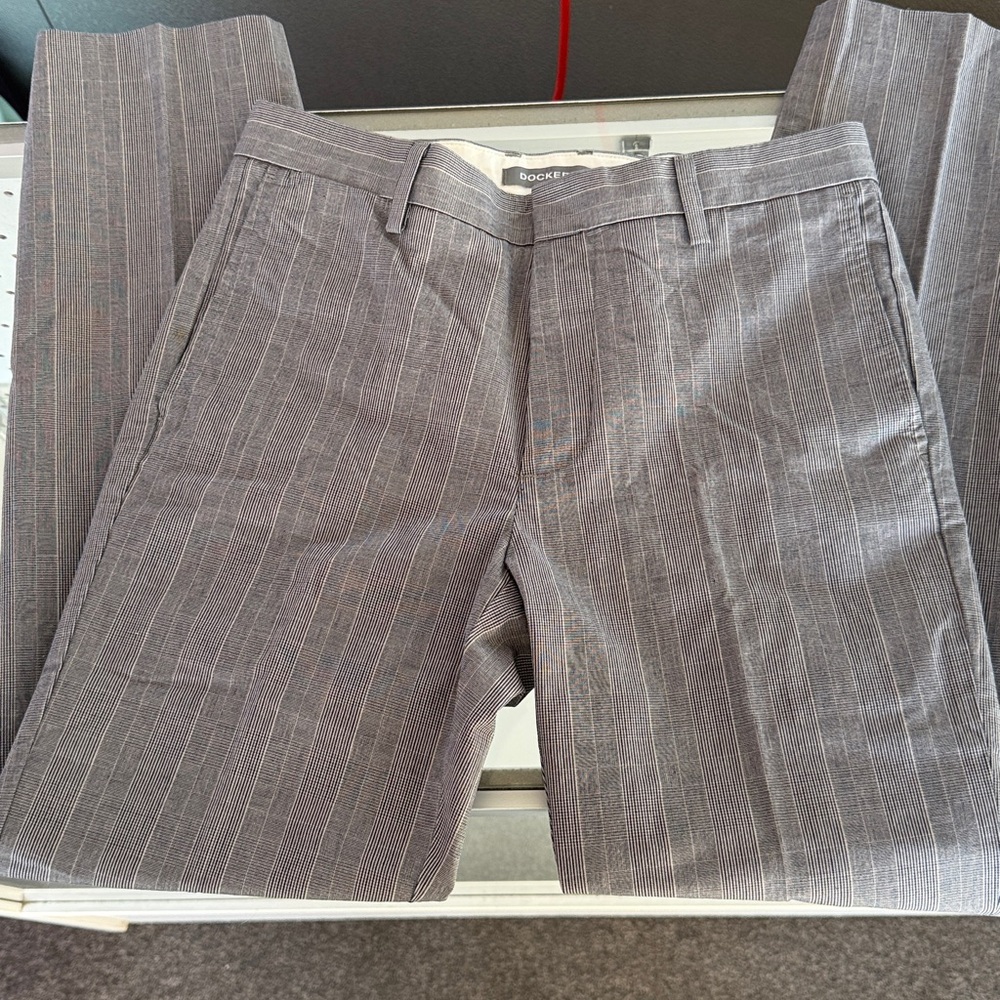 Dockers Tan Pinstripe Trousers